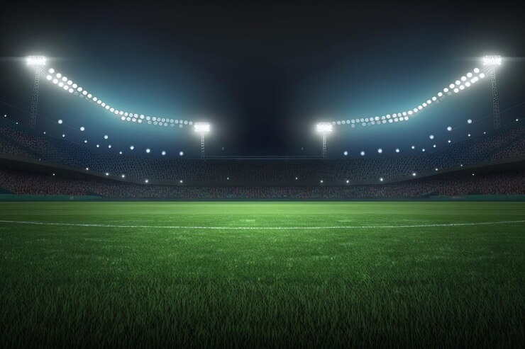 Soccer ball in the stadium