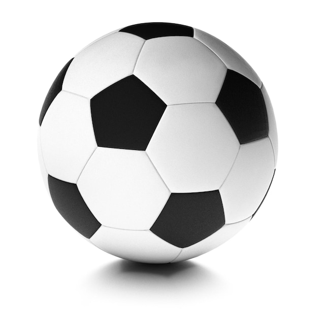 Soccer ball over white background, football equipment