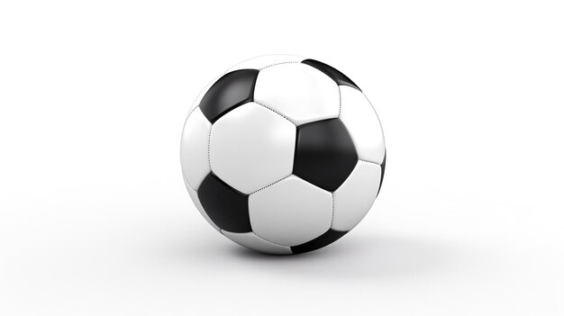 Футбольный мяч на белом фоне Футбольный спорт Играть в тренировку Здоровая жизнь Игра