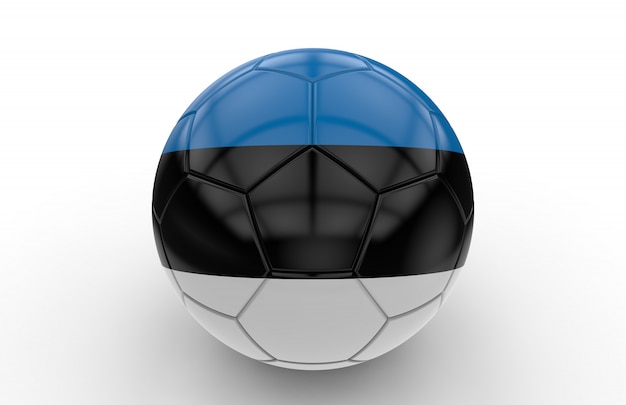 Soccer ball with Estonia flag