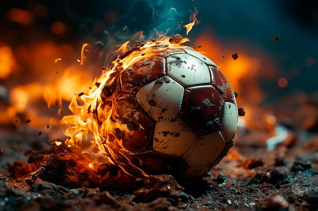  Find out what types of bets you should not bet on Soccer-ball-with-fire-on-the-field-generative-ai_221128-11603