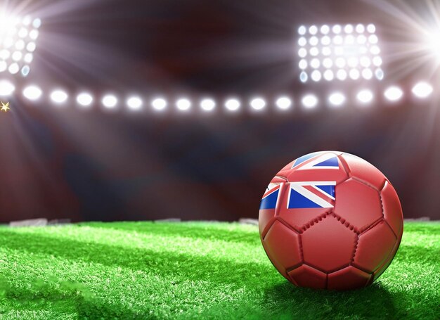 A soccer ball with the flag of the united kingdom on it