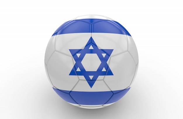 Soccer ball with israeli flag