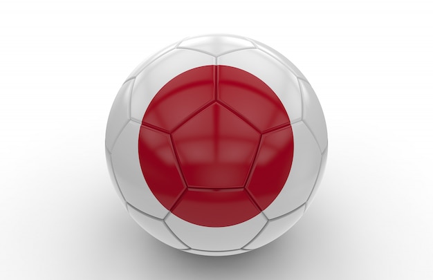 Soccer ball with japanese flag