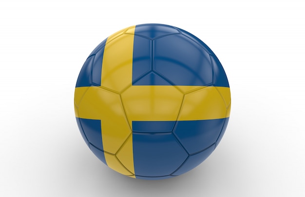 Soccer ball with swedish flag