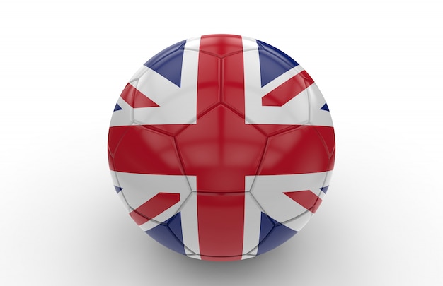 Soccer ball with united kingdom flag