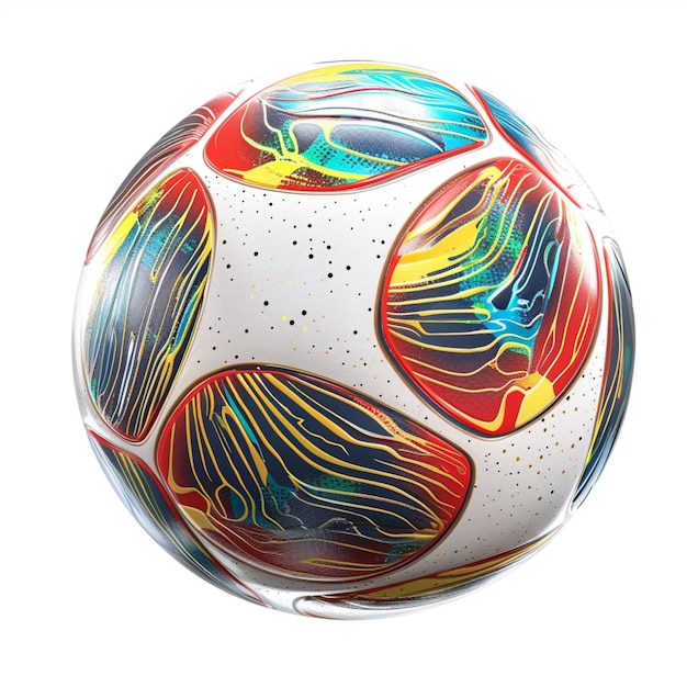 a soccer ball with the word the word on it