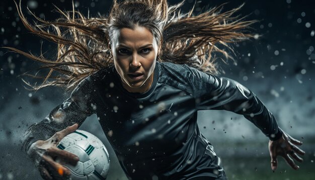 Photo soccer dynamic pose profrssional editorial photography