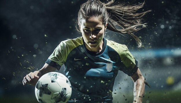 Photo soccer dynamic pose profrssional editorial photography