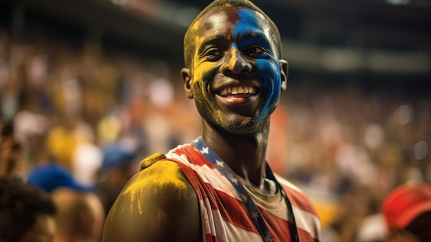 soccer fan in the stands