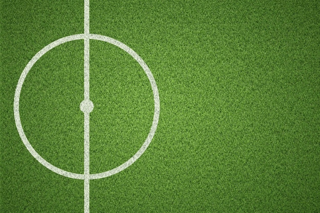 Soccer field or Football field on green grass background