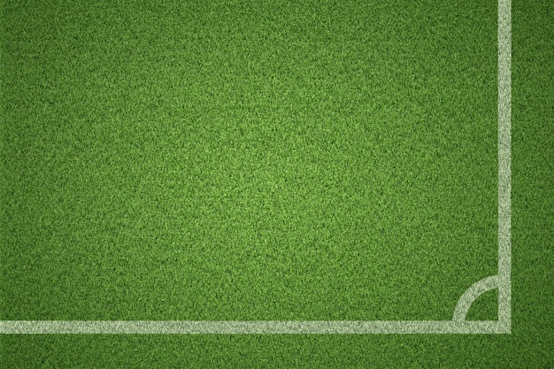 Photo soccer field or football field on green grass background