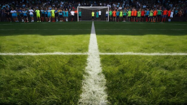 Soccer field from above