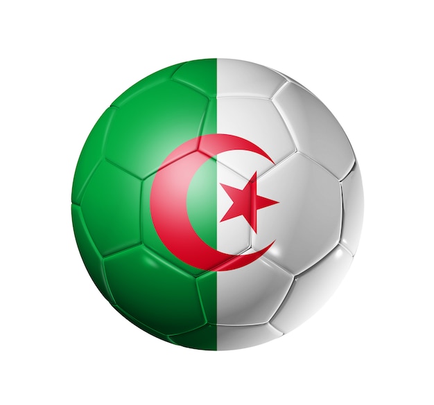 Pallone da calcio calcio con bandiera algeria