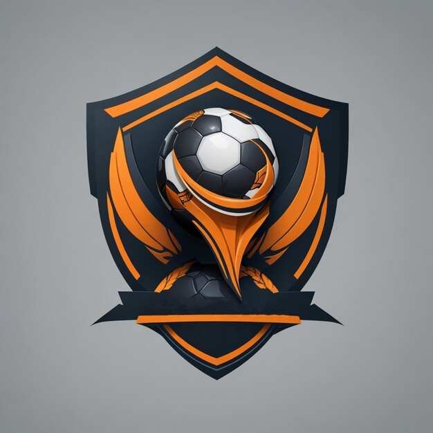 Soccer and football logo