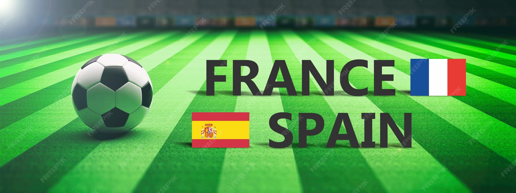 Premium Photo | Soccer football match france vs spain 3d illustration