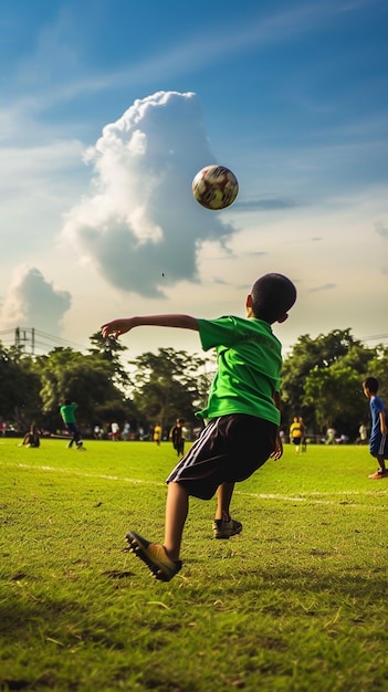 Photo soccer game activities for the children and teenage