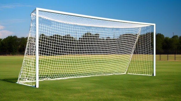 Soccer Goal or Football Goal in the middle of the field