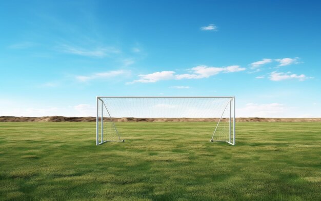 Foto un gol di calcio in mezzo al campo