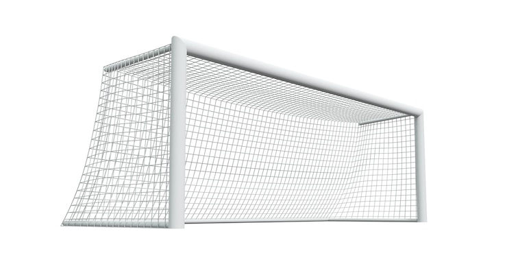Photo soccer goal on transparent background - 3d render