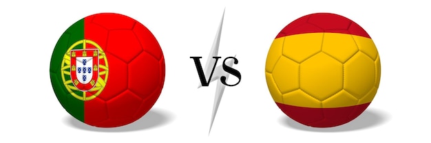 Photo soccer match portugal vs spain