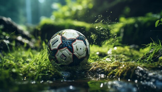 Soccer objects macro high quality photoshoot