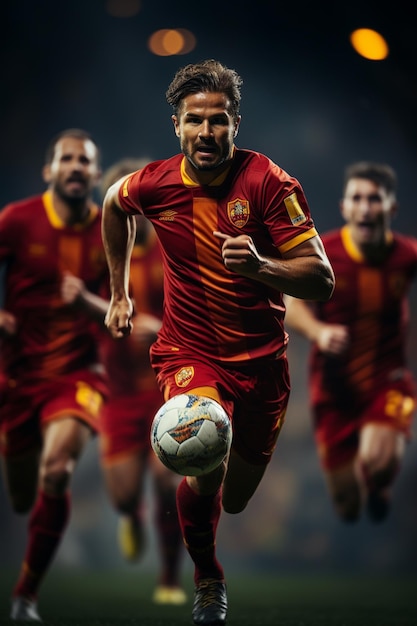 soccer photography style HD 8K wallpaper Stock Photographic Image