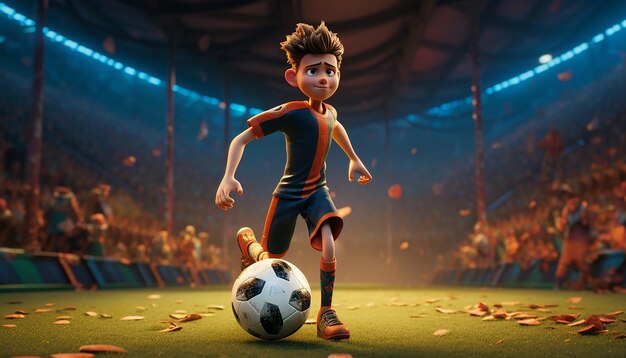 soccer pixar style creative animation 3d