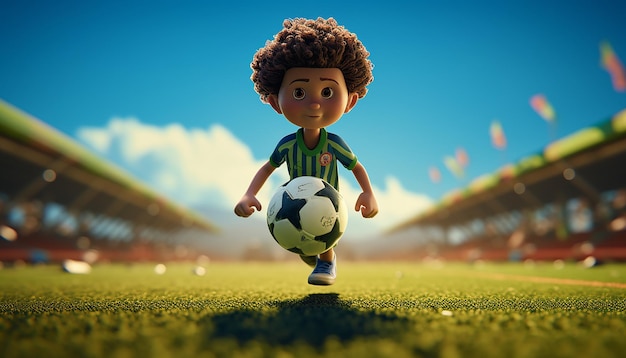 Soccer pixar style creative animation 3d