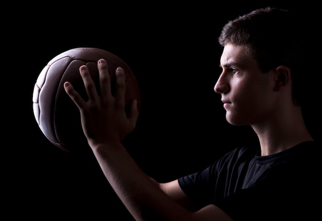 Soccer player portrait