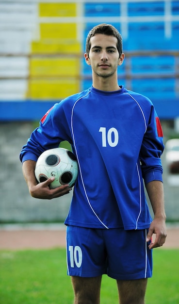 soccer player portrait