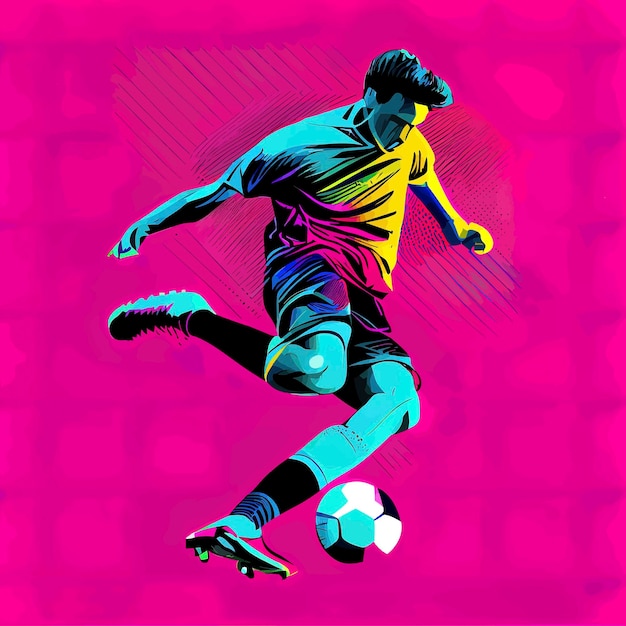 Soccer player with ball