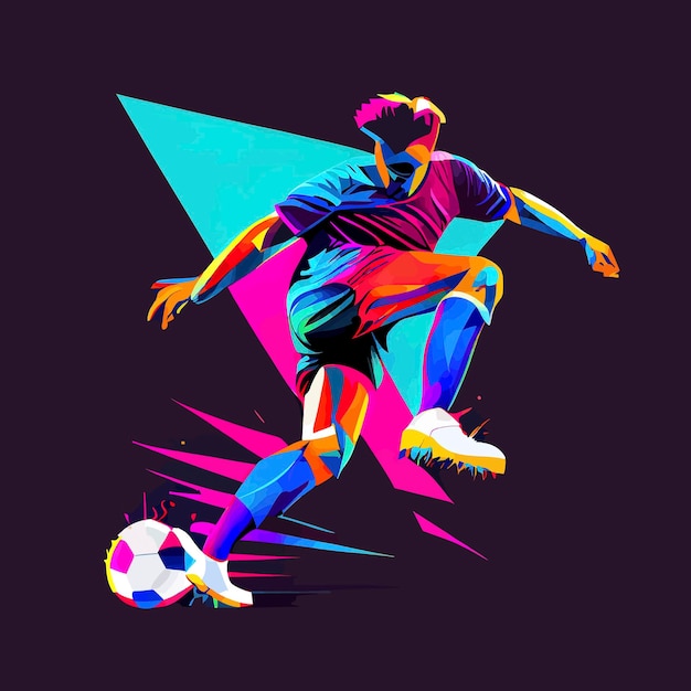 Soccer player with ball