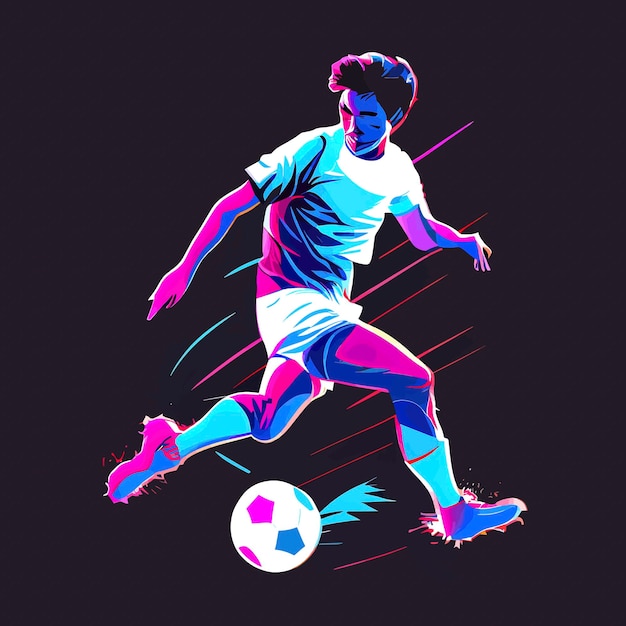 Soccer player with ball