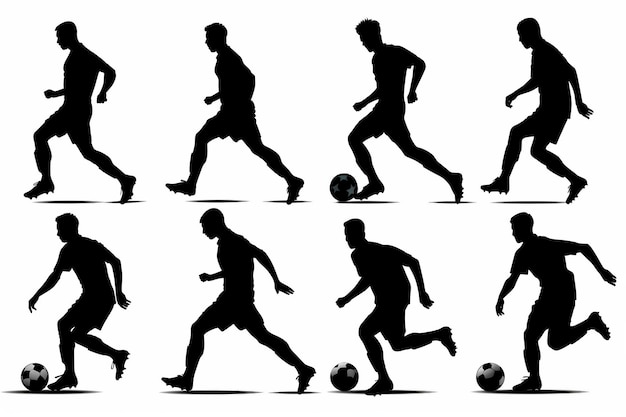 Soccer Players On White Background