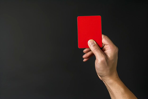 soccer referee awarding red card