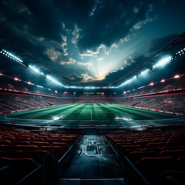 soccer stadium bright stadium arena realistic lights