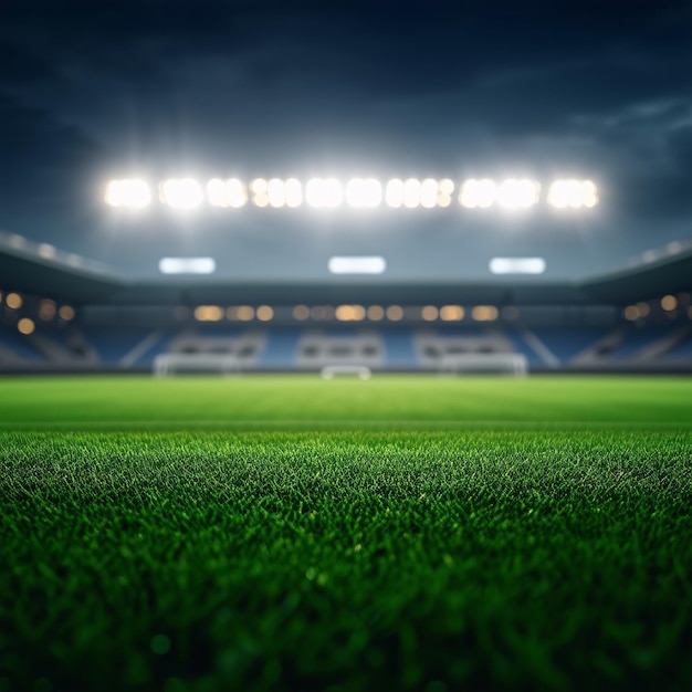 Футбольный стадион наводненный свет спортивный травяной стадион