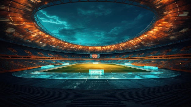 Soccer stadium Illustration AI GenerativexA