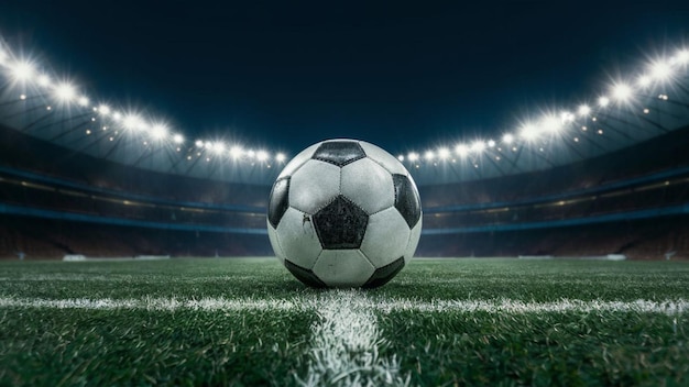 Soccer stadium with football or soccer photo for social media background