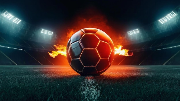 Soccer stadium with football or soccer photo for social media background