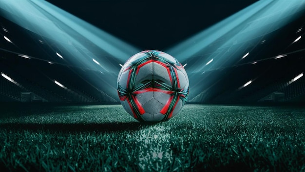 Soccer stadium with football or soccer photo for social media background