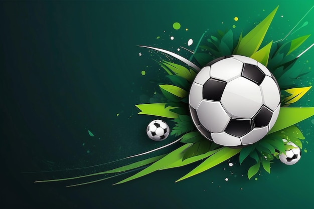 Футболный дизайн шаблона Футбольный баннер Спортивный дизайн дизайна зеленой темы