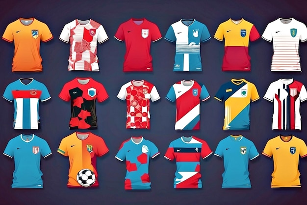 Soccer tshirt vectors