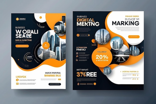 Sociaal media sjabloon bedrijfsbureau voor digitale marketing en verkooppromotie van bedrijven