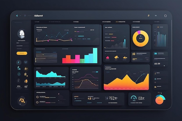 Photo social dashboard concept illustration