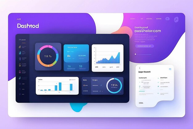 Social dashboard concept illustration