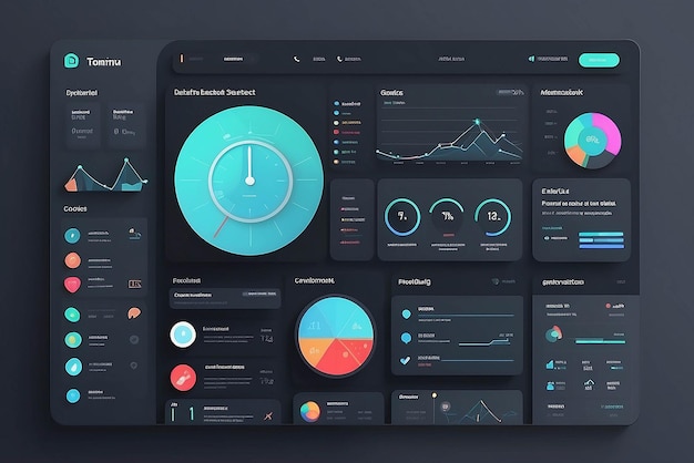 Social dashboard concept illustration