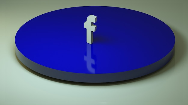 Foto social media 3d-pictogram facebook