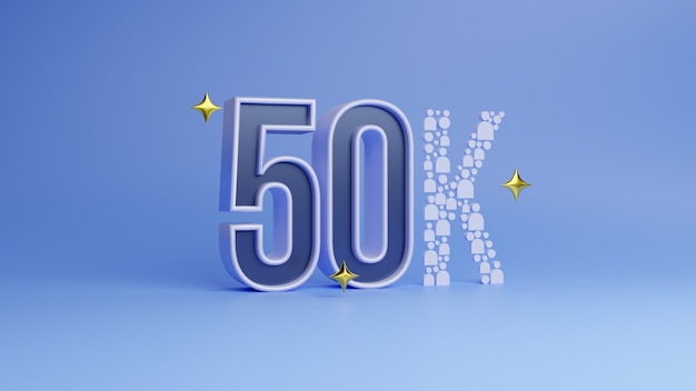 Social media 50k volgers abonnees bedankt banner